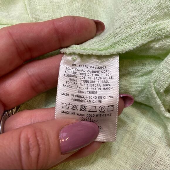 Maeve Anthro Green Cascade Tiered Shell‎ Blouse Size Small - Picture 6 of 14